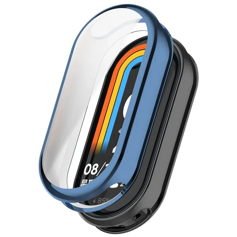 Color: Clear - Protective Case For Xiaomi Mi Band 8 Screen Protector Full Cover XioMi Band8 Soft TPU Cover