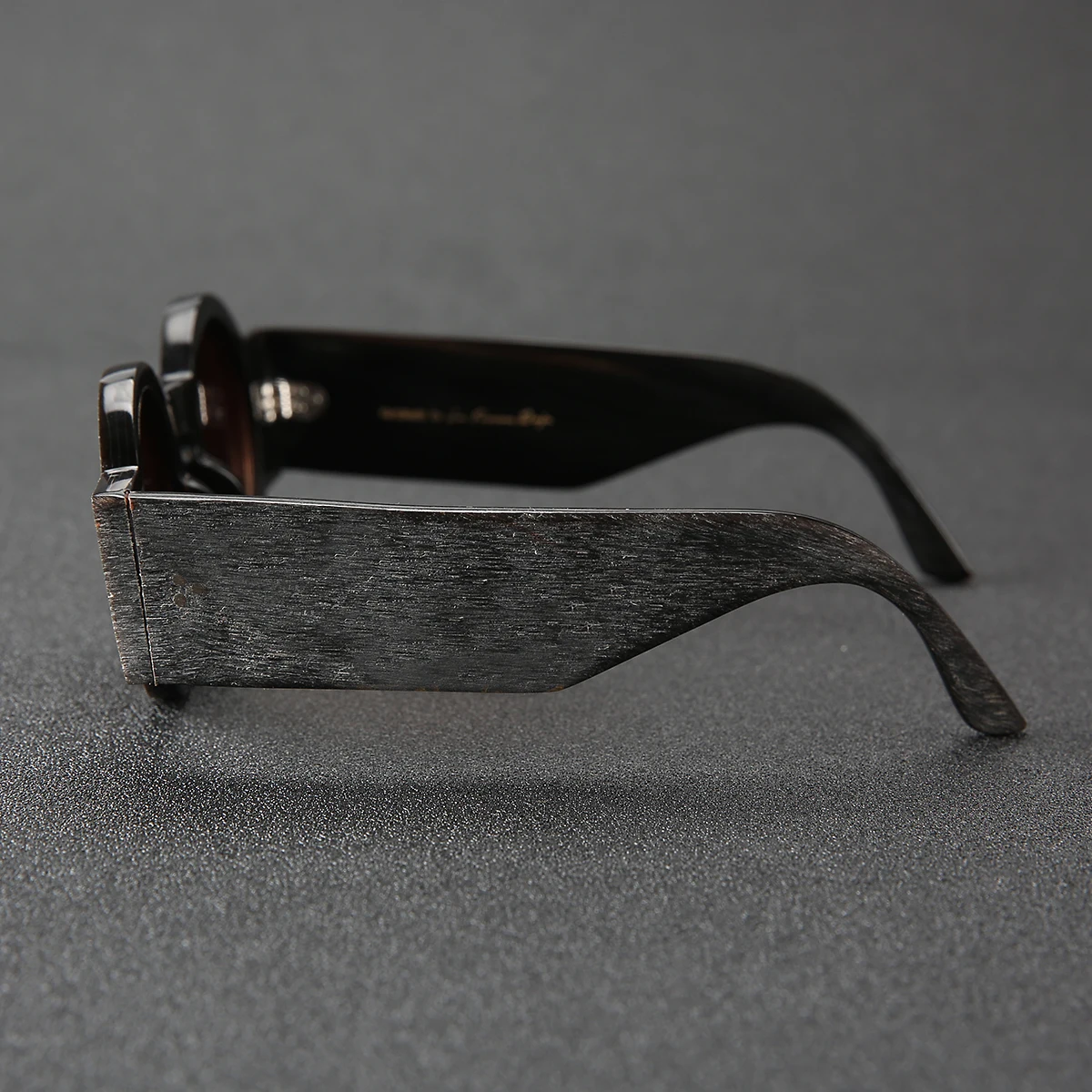 Frame Color: Yellow, Ships From: CHINA - Punk style retro personality round frame rough matte wide temple sunglasses frame buffalo horn material handmade custom