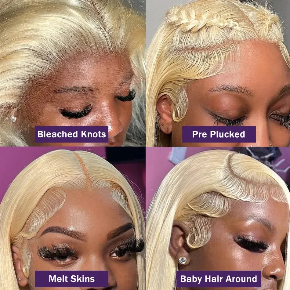 Color: #144, Ships From: CHINA, Stretched Length: 24inches, Density: 180% - 613 Blonde Lace Front Wig Human Hair 13X6 Hd Lace Frontal Wig Straight Lace Front Wigs Human Hair 13X4 Lace Front Human Hair Wig