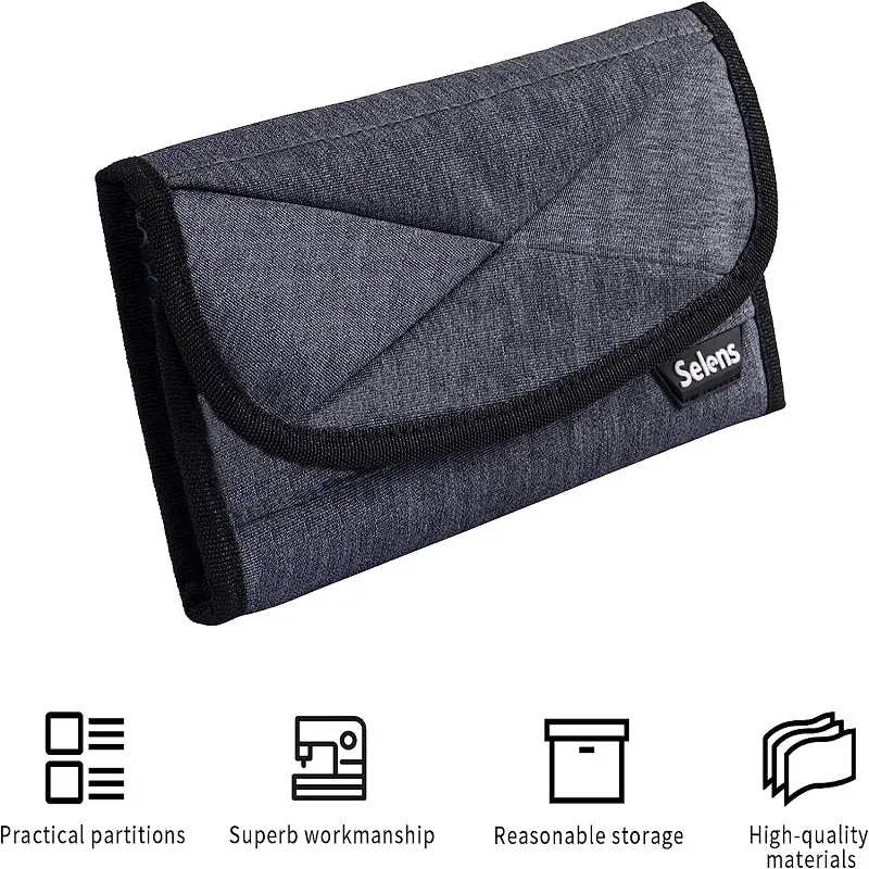 Color: black - Selens Multifunction Waterproof DSLR Camera Battery Storage Pouch Camera Battery Tool Case Photography Accessories