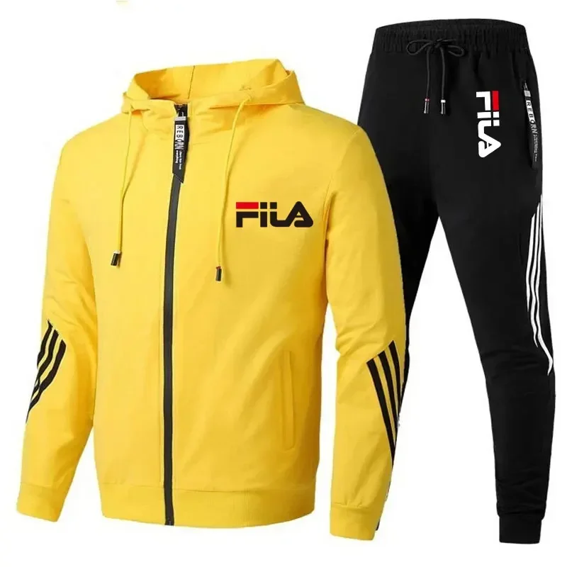 Color: green, Size: S, Ships From: CHINA - Men's spring and Fall outdoor zipper jacket + sweatpants jogging set Casual basketball fitness two-piece set