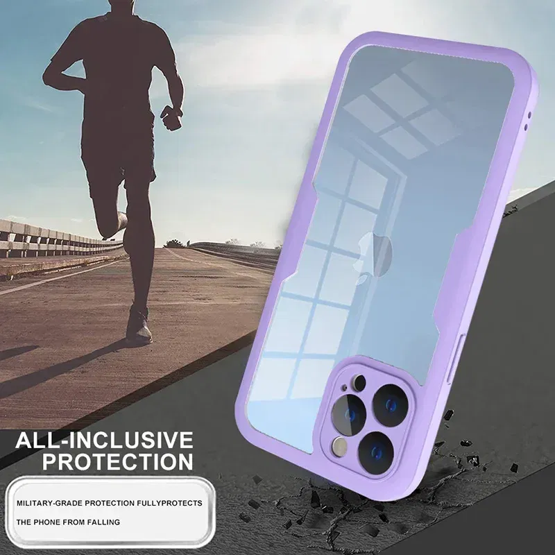 Color: Khaki, Compatible-Phone Models: For iPhone XR, Ships From: CN - Clear 360 Full Wrap Phone Case For iPhone 17 Pro Max 16 15 14 13 12 11 SE2/SE3 Xr Xs 8 Plus Film With Lens Protection Back Cover