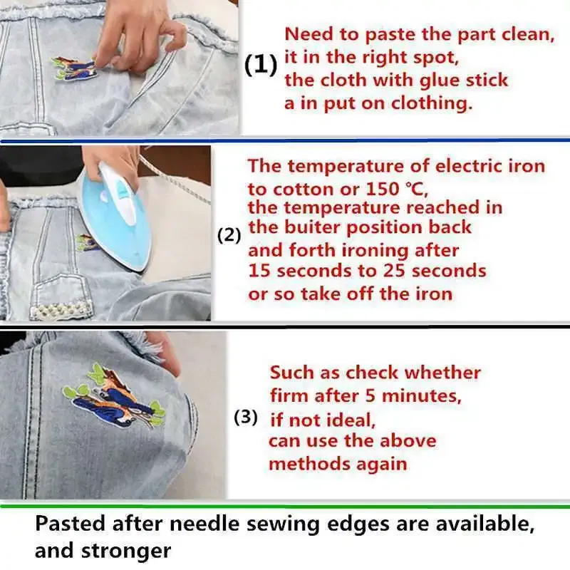 Color: Dark Khaki - Butterfly Daisy Embroidery Patches for Clothing Thermoadhesive Patches DIY Fusible Patch on Kids Clothes Sunflower Badges Sewing