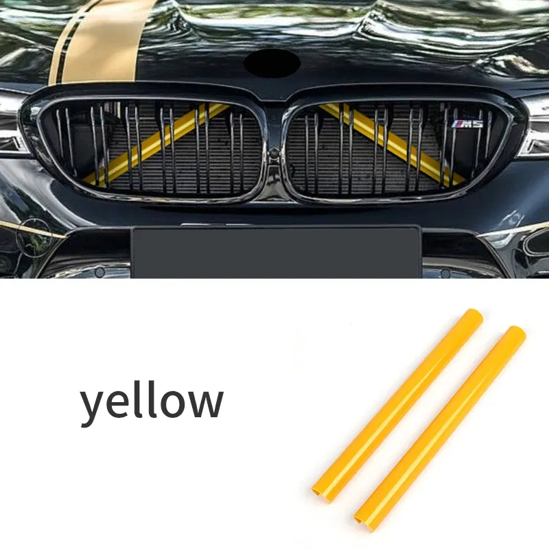 Color Name: GRAY - For BMW 5 6 7 Series F10 F11 F12 F13 F18 F01 F02 F03 F04 F06 F07 X1 F48 X2 F39 Car Front Grille Trim Strips Cover Accessories