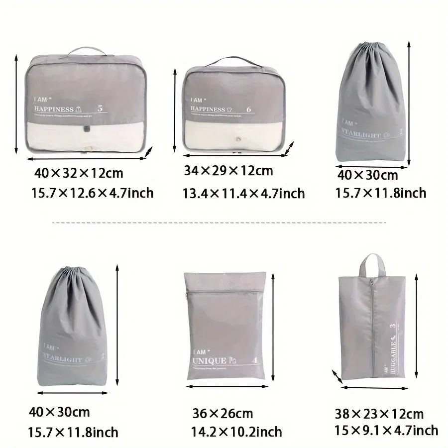 Color: Blue, Ships From: CHINA - 6pcs, Packing Cubes Luggage Organizers, Travel Accessories