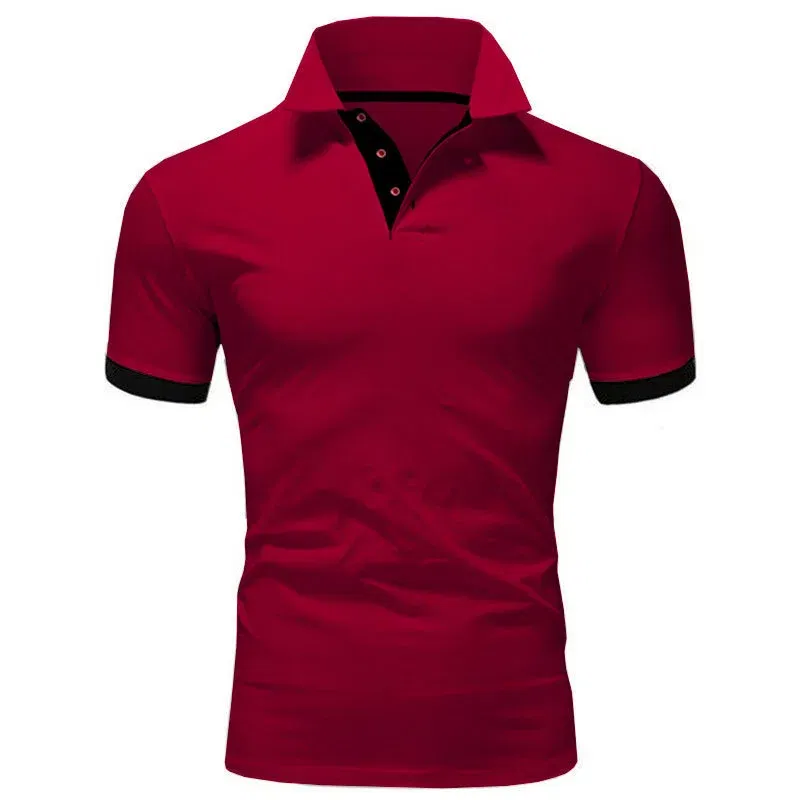 Color: Khaki, Size: XL - Men's Short Sleeve Polo Shirts Casual Slim Fit Basic Designed Shirts Quick-drying Anti-wrinkle Tops