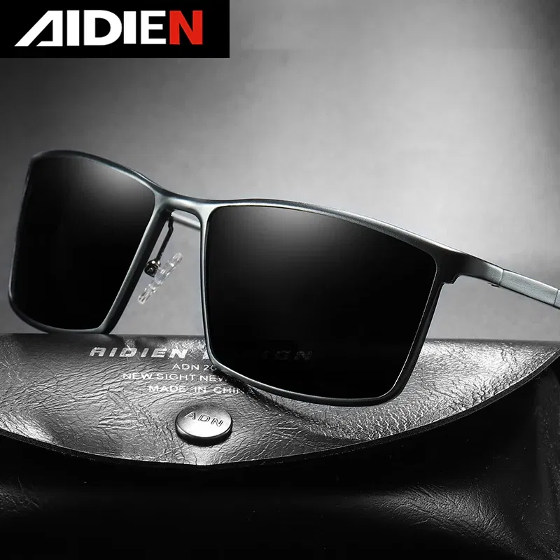 Lenses Color: green, Frame Color: WHITE - Men's sunglasses myopia with diopter polarized  prescription glasses UC400 retro anti-glare driving goggles square black shades
