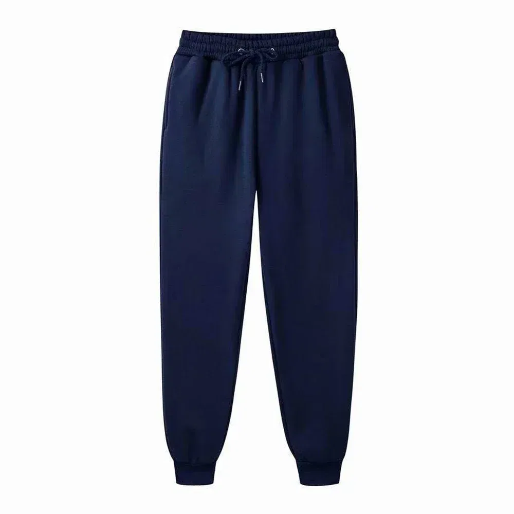 Color: Gold, Size: XXL - Men's Casual Sweatpants Fleece Sports Pants Unisex Fashion Solid Loose Trousers Streetwear Autumn Winter Jogging Fitness Pants
