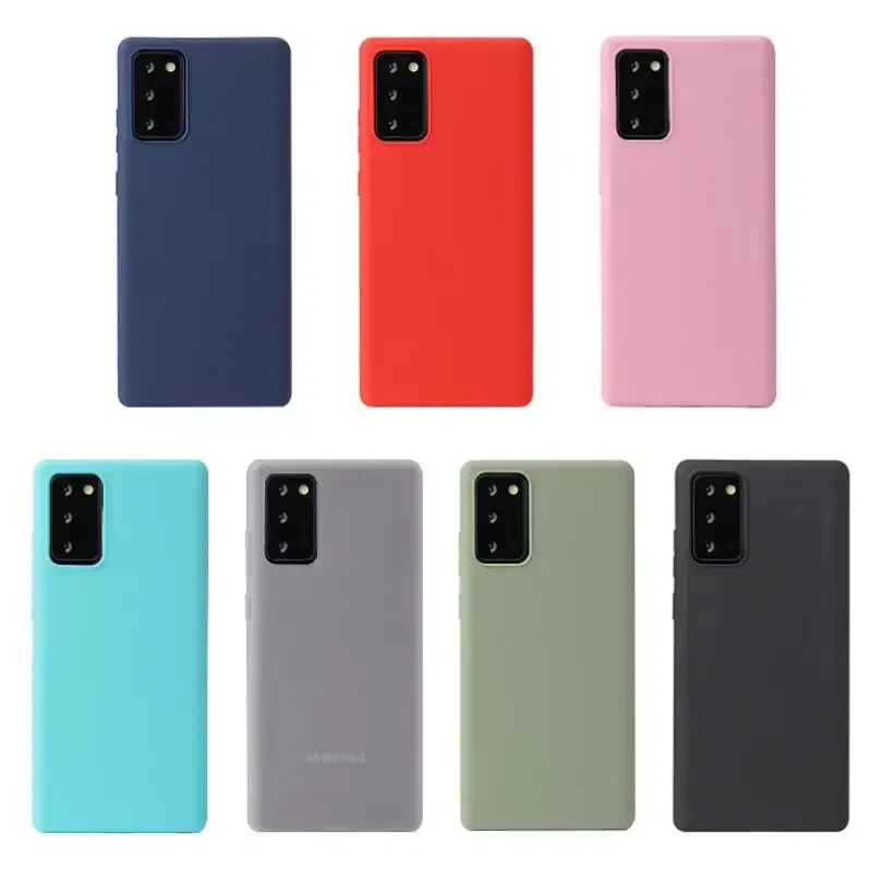 Color: Rose, Material: PVC - Matte Case For Samsung Galaxy A51 A71 S20 Ultra S10 Plus A01 A31 A81 A91 A10 A20 A30 A40 A50 A70 Solid Color Silicone Cover