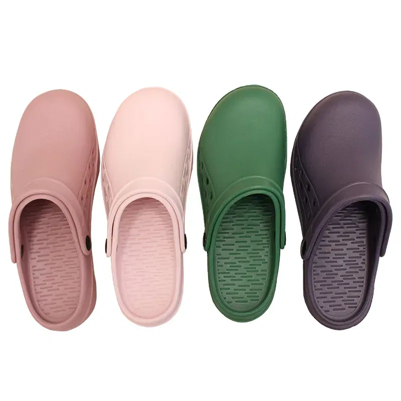 Color: MULTI, Shoe Size: 33.5 - High Quality Scrub Shoes Non-slip Dentist Nursing Clogs Healthcare Service Work Slippers Soft Operating Room Protective Clogs