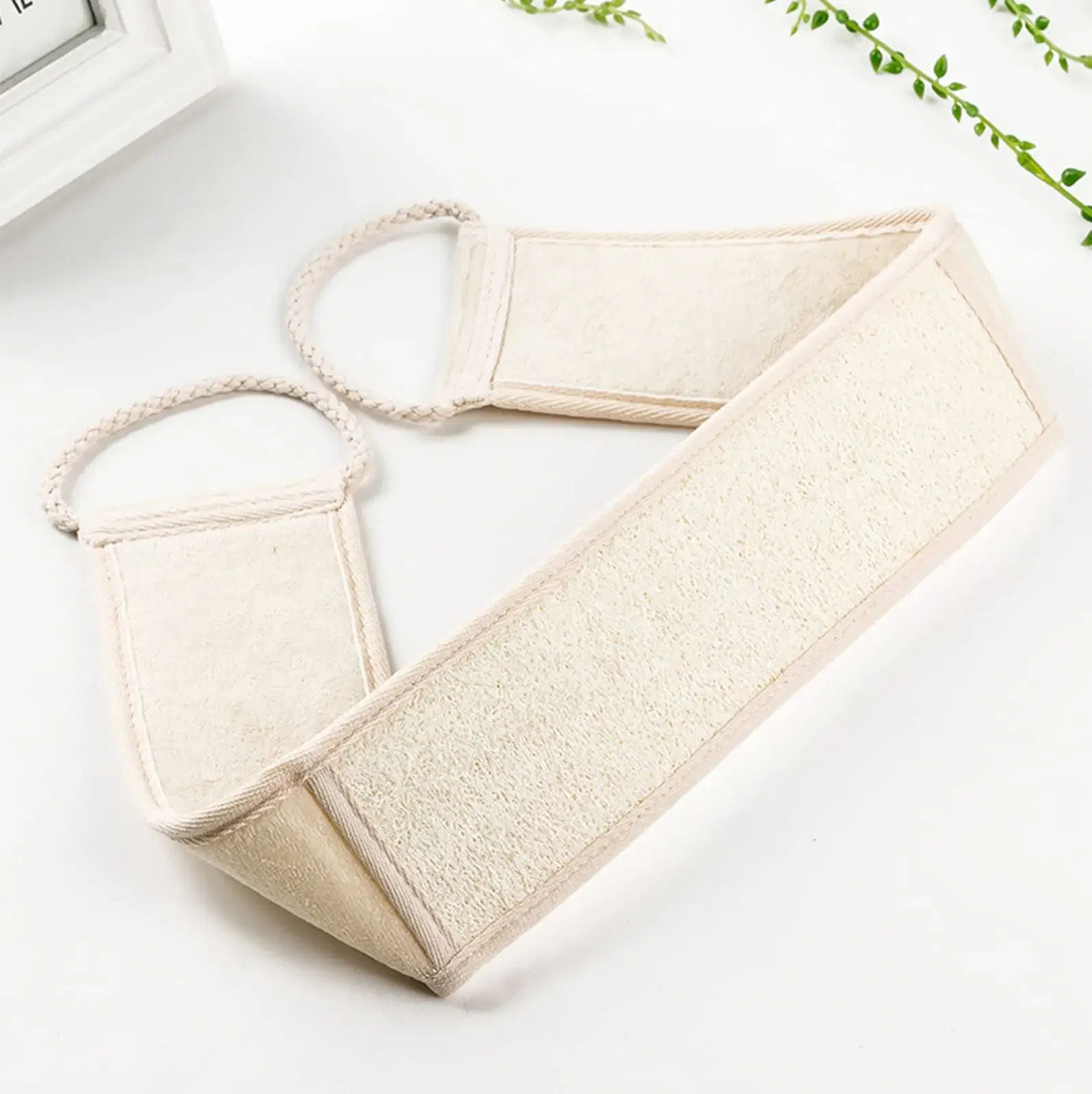 Color: PURPLE - Bath Sponge Natural Exfoliating Loofah Sponge Scrubber  Body Backwash Belt Back Exfoliator Strap Bath Accessories