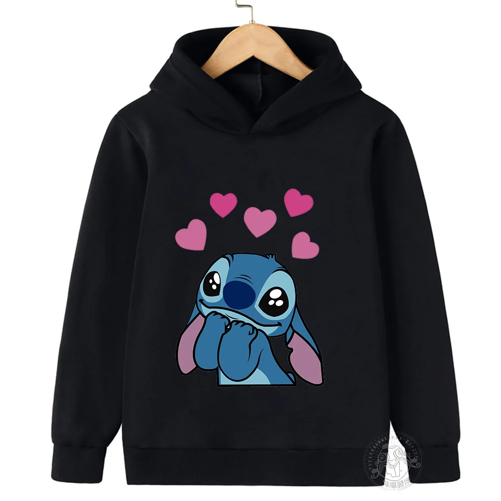 Color: Blue, Kid Size: 7 - Autumn and winter cute cartoon hoodie trend fashion children boys and girls eye-catching wear multi-size optional new products