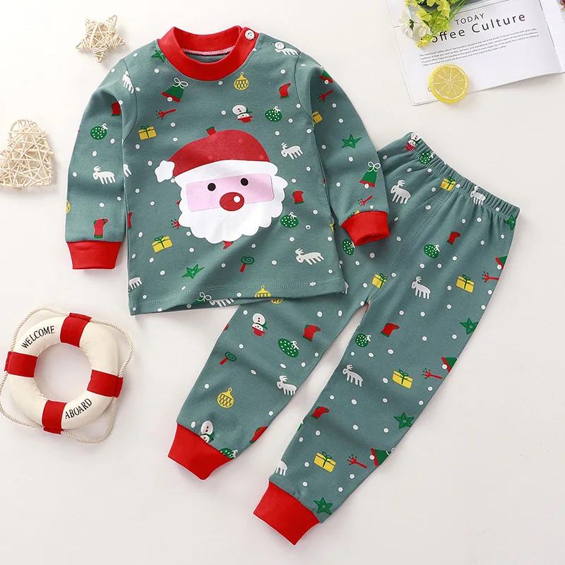 Color: Yellow, Kid Size: 3T - Cotton Boys Girls Sleepwear Suits Autumn Spring Newborn Underclothes 2pcs Kids Clothes Set Toddler Kids Pajamas