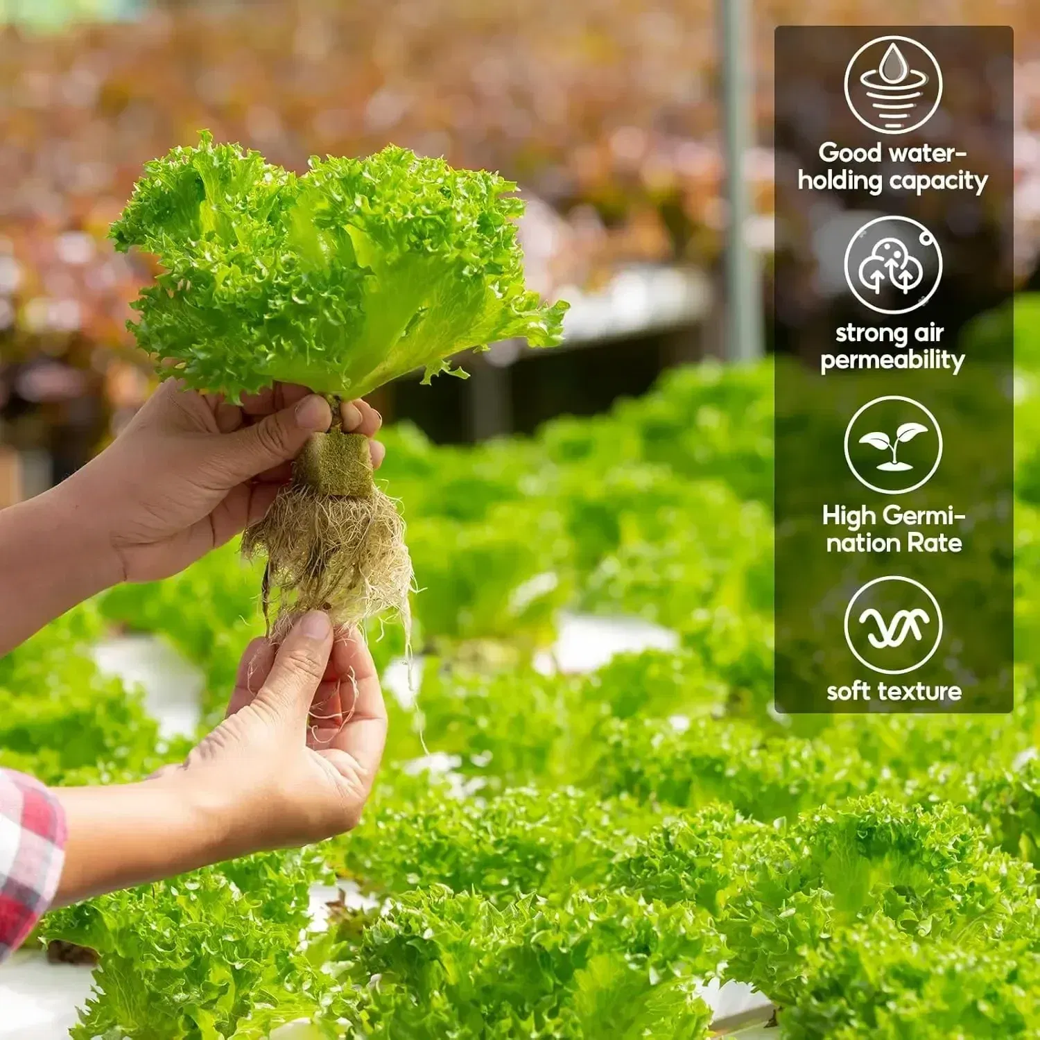 Color: Red - Stonewool Hydroponic Grow Media Cubes Plant Cube Soilless Substrate Seeded Planting Spong Plug Seedling Block Garden Tools
