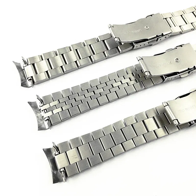 Band Color: Red Black, Band Width: 20mm - For Seiko Solid Stainless Steel Band 20mm 22mm Men's Sports Strap Srpd Skx007/Skx009 SRPD63K1 Jubilee Curved End Bracelet
