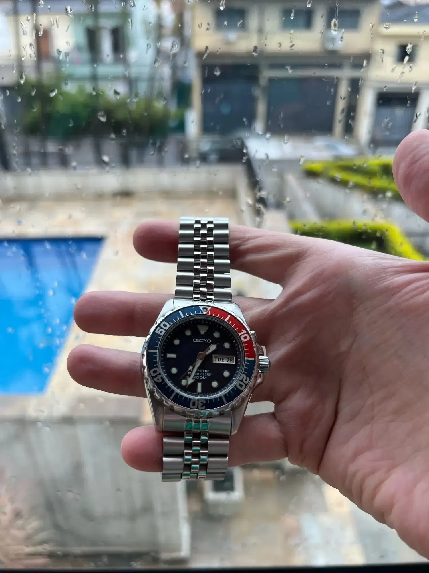 Band Color: Red Black, Band Width: 20mm - For Seiko Solid Stainless Steel Band 20mm 22mm Men's Sports Strap Srpd Skx007/Skx009 SRPD63K1 Jubilee Curved End Bracelet
