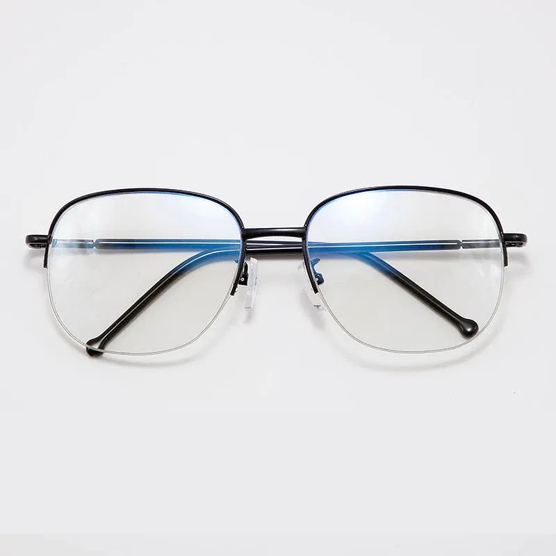 Frame Color: Gold, Eye Prescription: +350 - Smart zoom Multifocal Reading Glasses Men Women Progressive Anti Blue Ray UV Protect Hyperopia Glasses Half Frame Metal Titanium