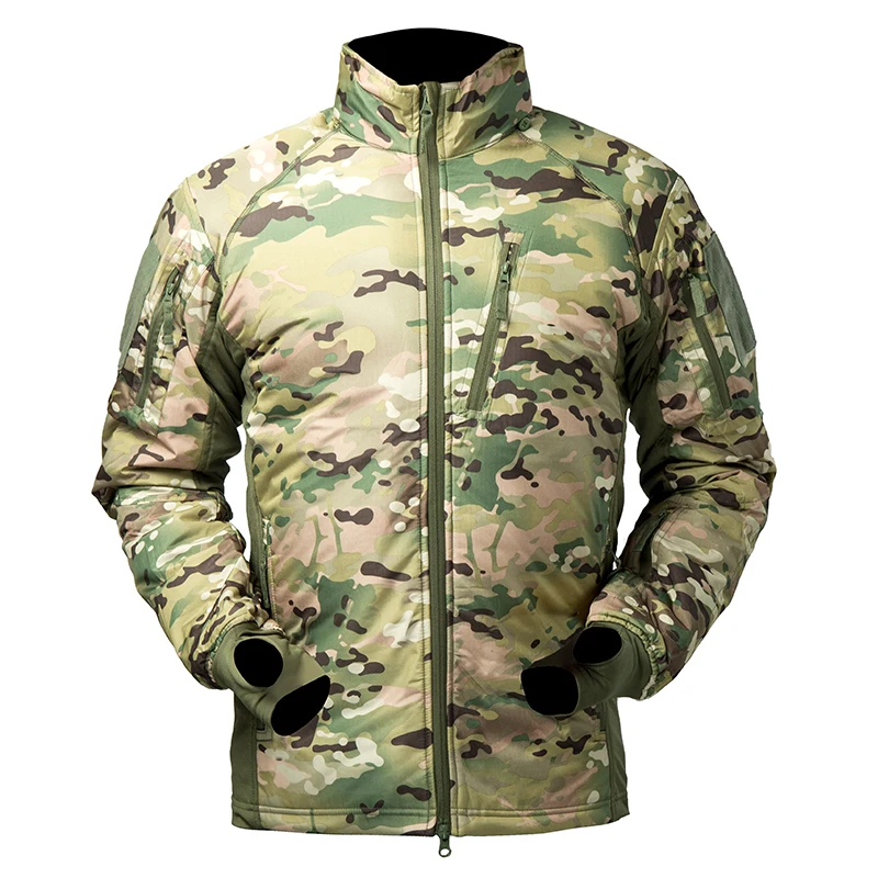 Color: SKY BLUE, Size: 4XL - Mege Men's Tactical Jacket Coat Fleece Parka Outdoor Outwear Lightweight Gear