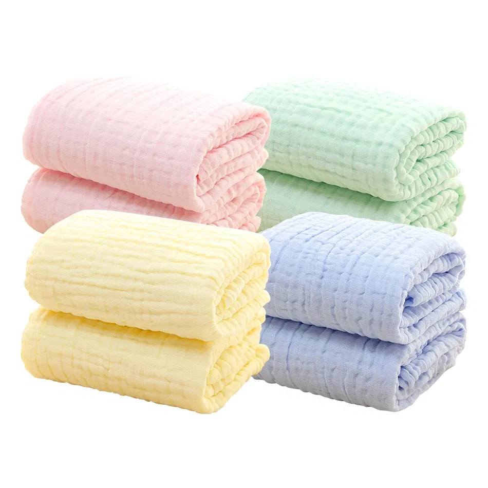 Color: Red, Size: Option 1 - Cotton Muslin 6 Layer Baby Blankets Soft Thickened Warmth and Breathable Cozy Ideal for Swaddling and Air Conditioning Rooms Use