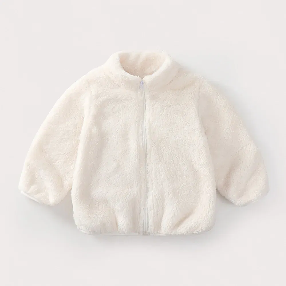 Color: black, Kid Size: 24M - Child Autumn Winter Costume Solid Color Outerwear Casual Loose Long Sleeve Tops Plush Jacket Boys Girls Fashion Simple Coats