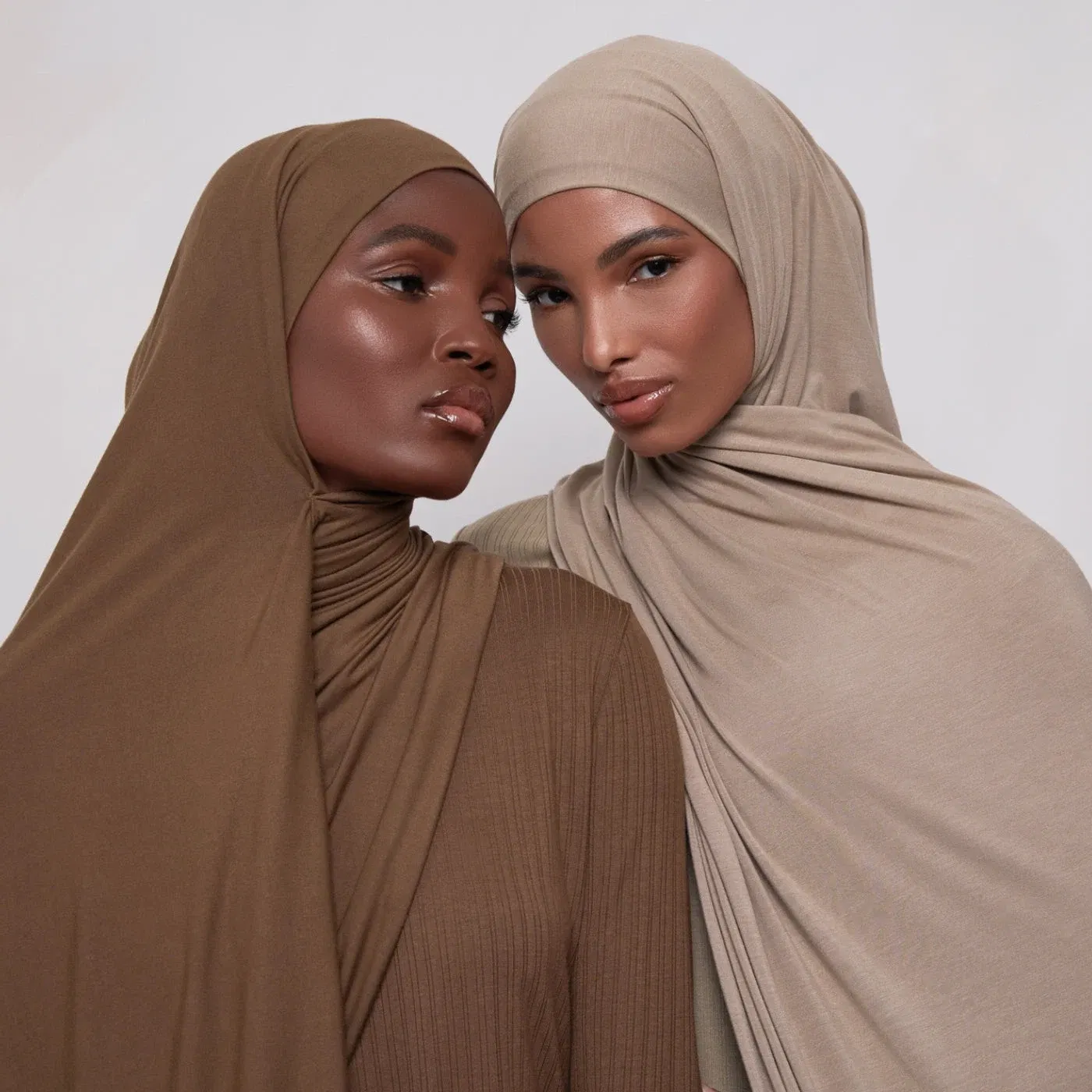Color: Champagne - 29Colors Cheap Jersey Hijab Scarf Solid Muslim Long Scarves Turban Shawl Elastic Cotton Arab Headscarf Head Wraps Saudi Hijabs