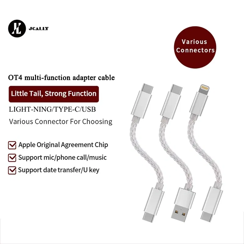 Color: Olive - JCALLY OT4 OTG multi-function adapter cable Light-ning TPYE-C USB  interface wire control for UP5 M3X UA2 ATOM LINK2 UA5 BEAM3S