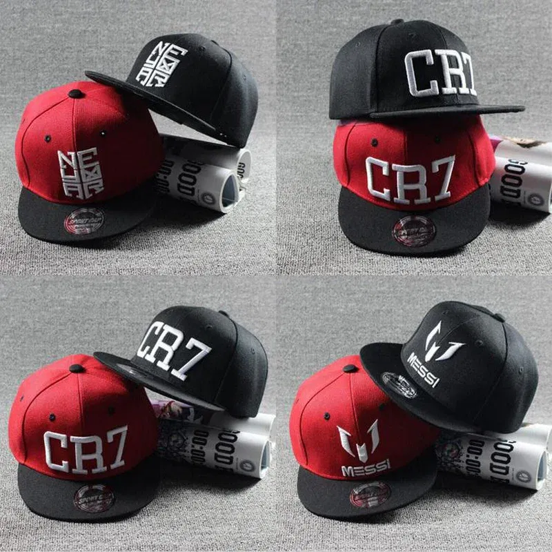 Color: Red - New Fashion Children Ronaldo Cr7 Neymar Njr Baseball Cap Hat Boys Girls Kids Messi Snapback Hats Hip Hop Caps Gorras