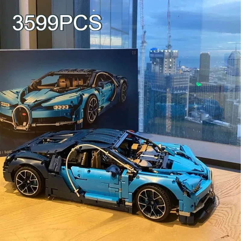Color: army green, Size: 4XL - 3599PCS Super Racing Car High-Tech Buga 1:8 Model Building Blocks 42083 Bricks Kids Toy Children Adults Christmas Birthday Gifts