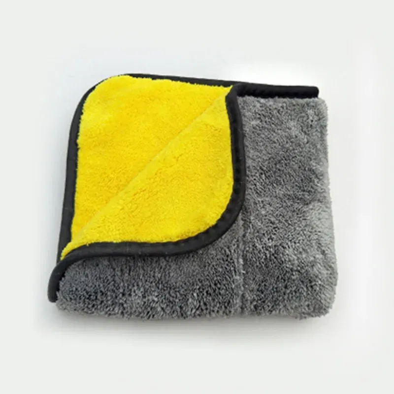 Color: Yellow - Car Wash Microfiber Towel Car Cleaning Drying Cloth Car Care Cloth Detailing Microfiber Towel Car Microfiber Cloth 30x30CM