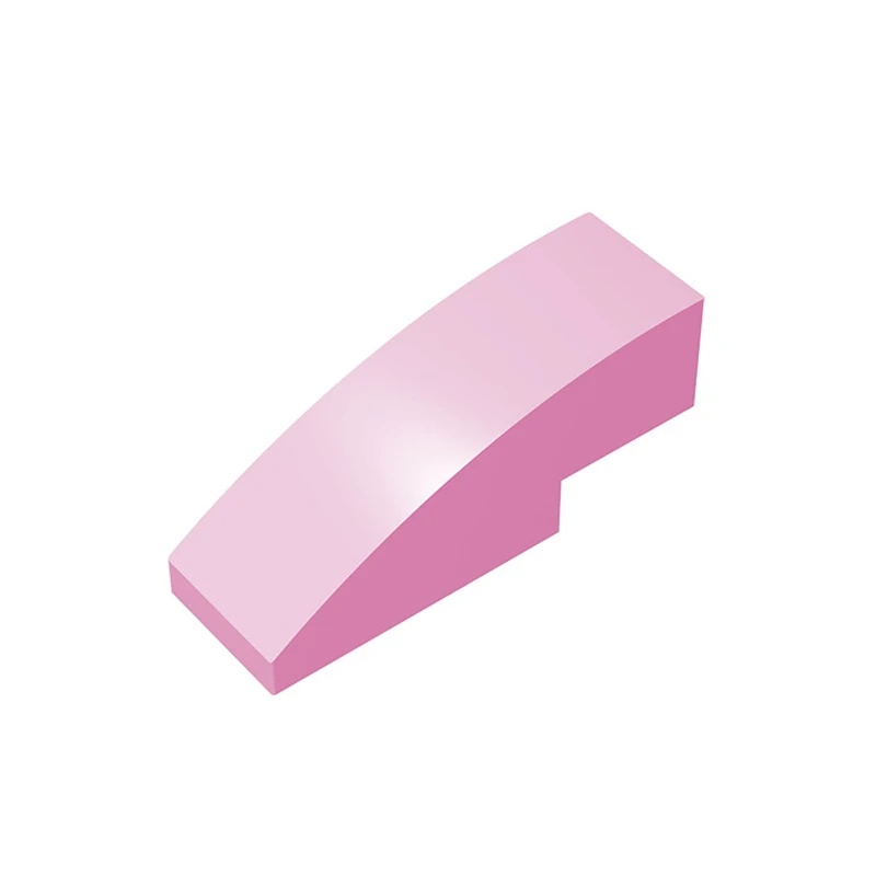 Color: Chocolate - Gobricks 10PCS Assembles 50950 3x1 curved oblique brick Building Blocks Bricks Bulk Model City Classic Toy Boys Girls Kids Gift