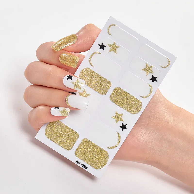 Color: green - Designer Nail Decals Sticker For Nails Foil Nail Art Stickers 2020 Fashion Nail Minimalist Design Minimalist Design