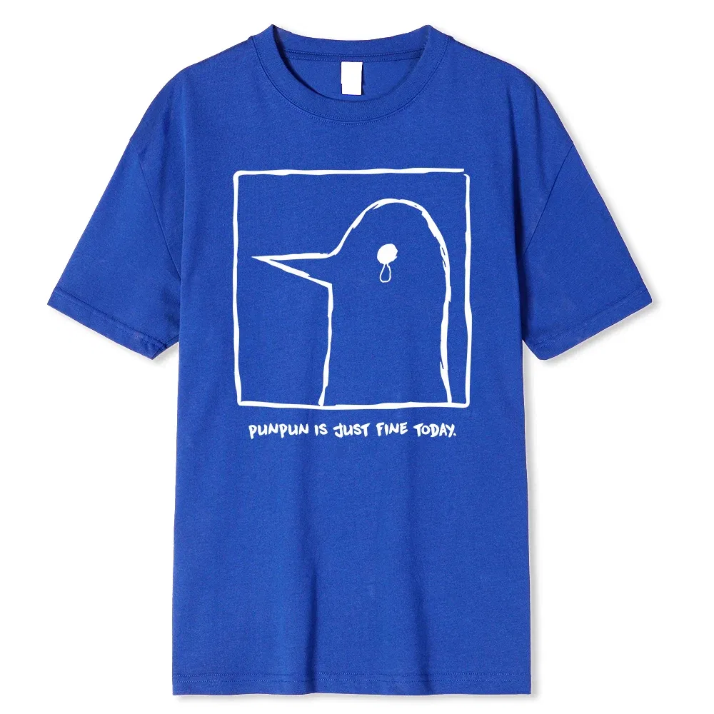 Color: GRAY, Size: M - Oyasumi PunPun Modal Print T-Shirts Funny Anime Streetwear Camisetas Men Women Short-sleev Fashion Harajuku Cartoon Tee Shirt