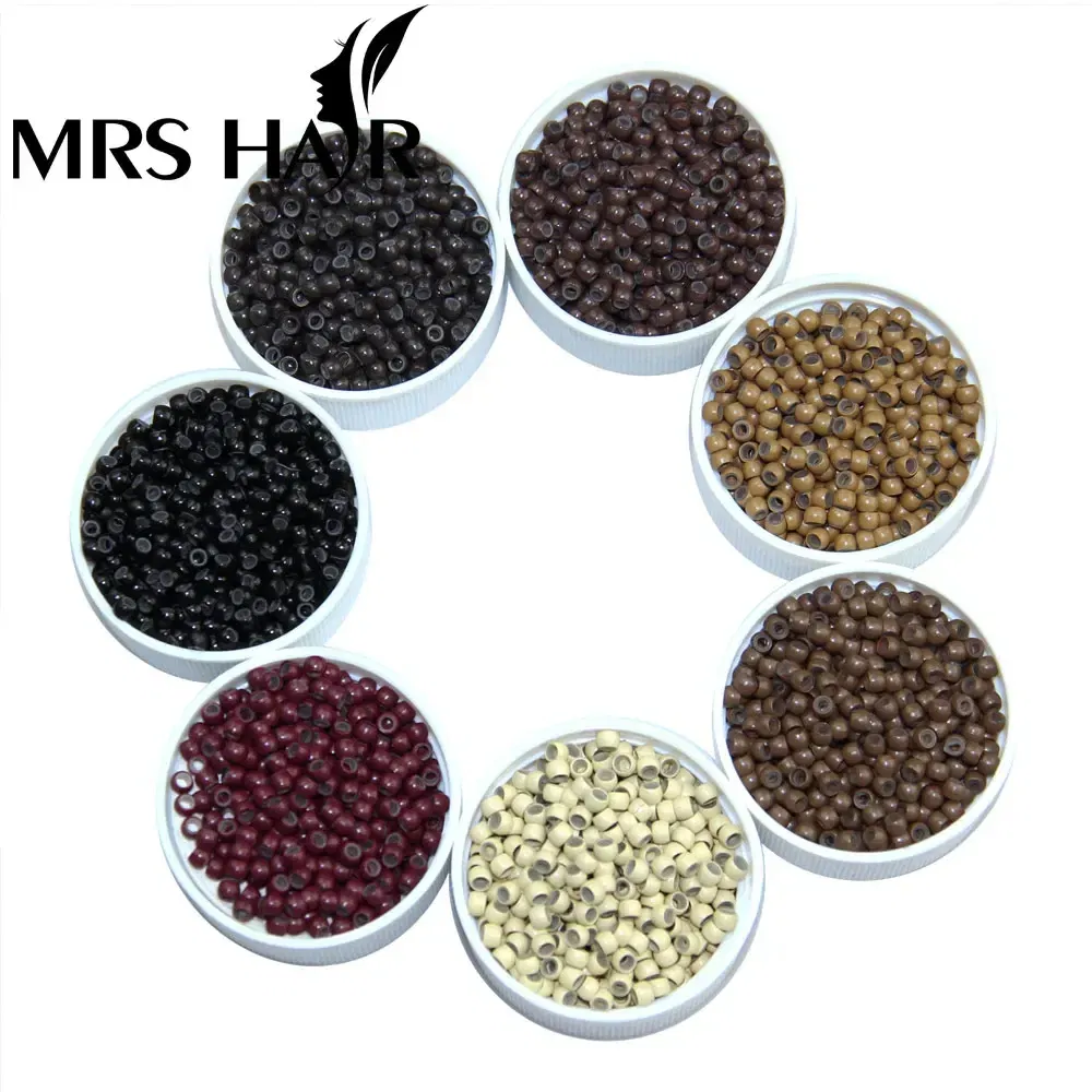 Color: green - 500pcs Silicone Hair Beads Nano Ring Micro Beads Fashion Salon Hairstylist Dreadlock Hair Extension Tools 8 Colors