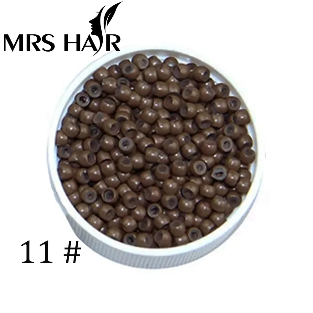 Color: green - 500pcs Silicone Hair Beads Nano Ring Micro Beads Fashion Salon Hairstylist Dreadlock Hair Extension Tools 8 Colors