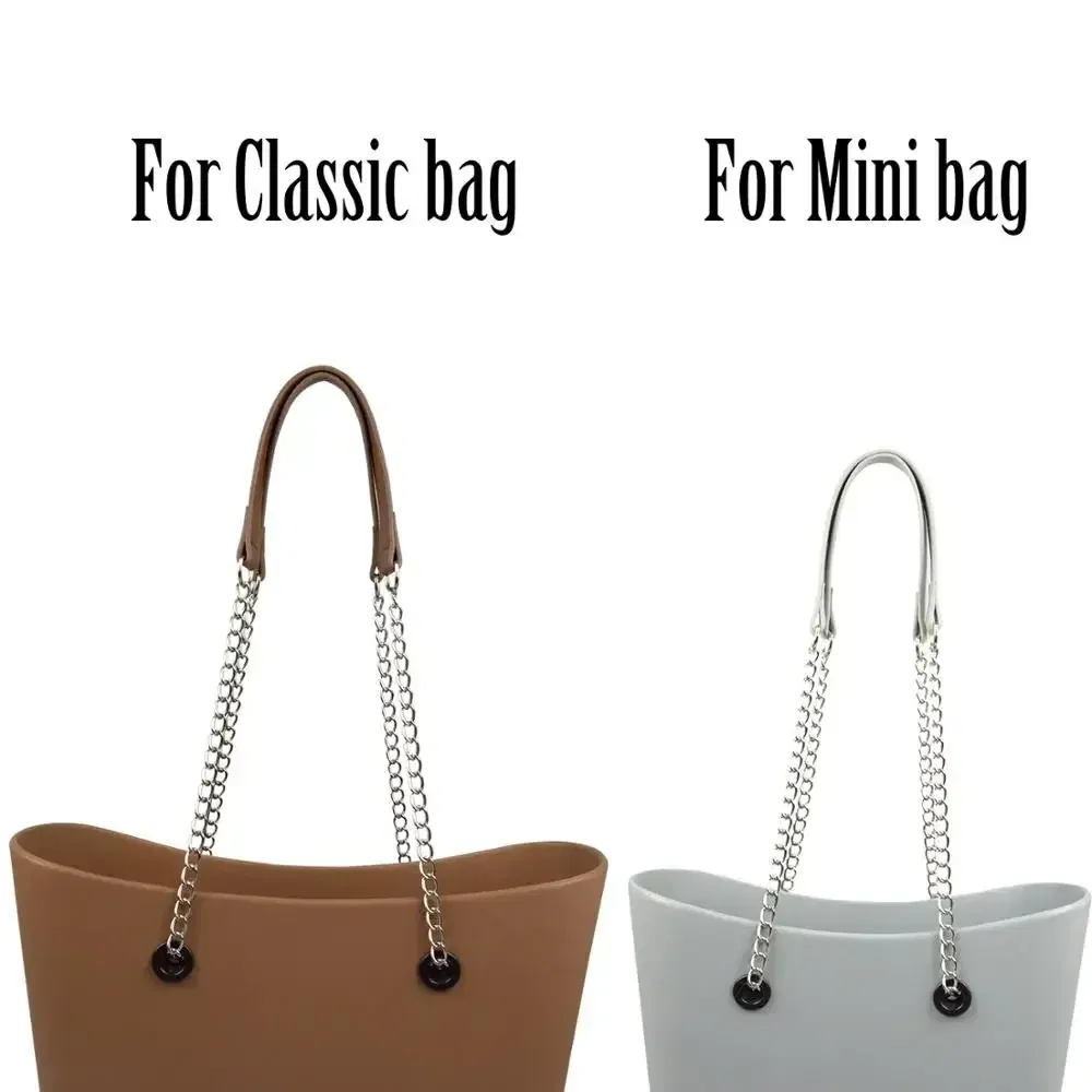 Ships From: CHINA, Color: Blue - New Tanqu 1 Pair Silver Long Thick Single Chain with OT metal buckle Black screws for Obag O bag Handles for Women Bag Handbags