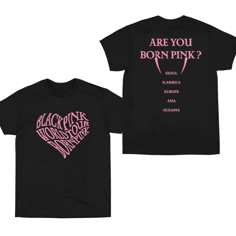 Color: army green, Size: M - 100% Cotton T Shirt Men Women T-shirt Black Print Pink Kpop Short Sleeve Casual Oversized Girl Tee Fashion Big Size Clothing