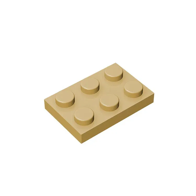 Color: GRAY - Educational Assemblage GOBRICKS Plate 2 x 3 compatible  with lego 3021 pieces of children's toys building block Particles Plate