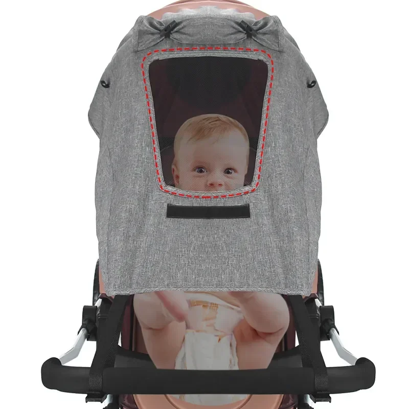 Color: Red - Universal Baby Stroller Accessories Sun Shade UV Protection Sunshade Carriage Canopy Cover for Prams Infants Car Seat Sun Visor