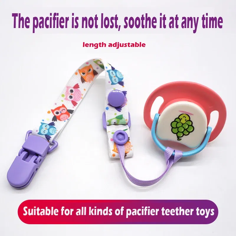 Color: Light Blue, Ships From: CHINA - 1pcs Adjust Baby Pacifier Clip Chain Ribbon Dummy Holder Chupetas Soother Pacifier Clips Strap Nipple Holder for Infant Feeding