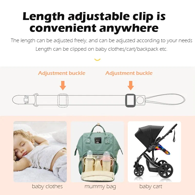 Color: Light Blue, Ships From: CHINA - 1pcs Adjust Baby Pacifier Clip Chain Ribbon Dummy Holder Chupetas Soother Pacifier Clips Strap Nipple Holder for Infant Feeding