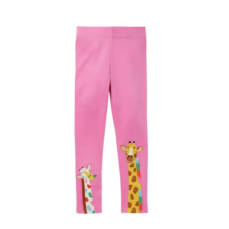 Color: Pink, Kid Size: 6T - Jumping Meters New Arrival Girls Leggings Pant With Bee Embroidery Fashion Stripe Kids Skinny Pants Toddler Kids Pencil Pant