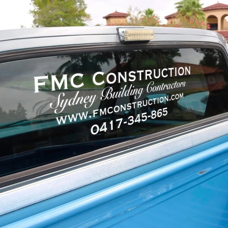 Color Name: WHITE, Size: S, Style: Style1 - custom Business Car Window Decal, Company Logo Car Sticker, Personalized Letter Stickers For Car Truck Body Van Bussiness