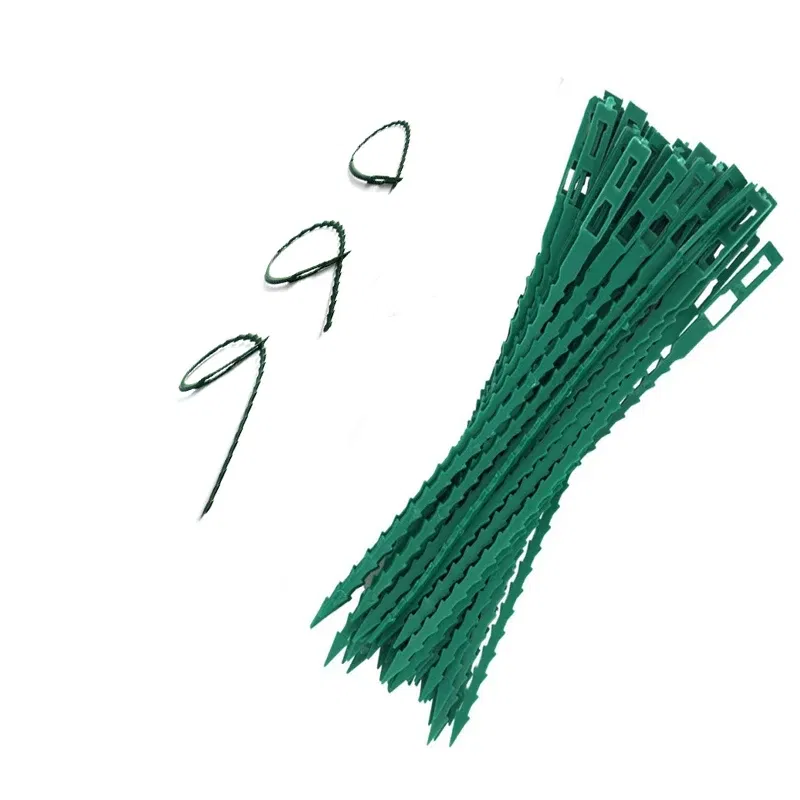 Size: 4XL, Color: Silver - 30/50/100/200Pcs Reusable Garden Cable Ties Plant Support Shrubs Fastener Tree Locking Nylon Adjustable Plastic Cable Ties Tools