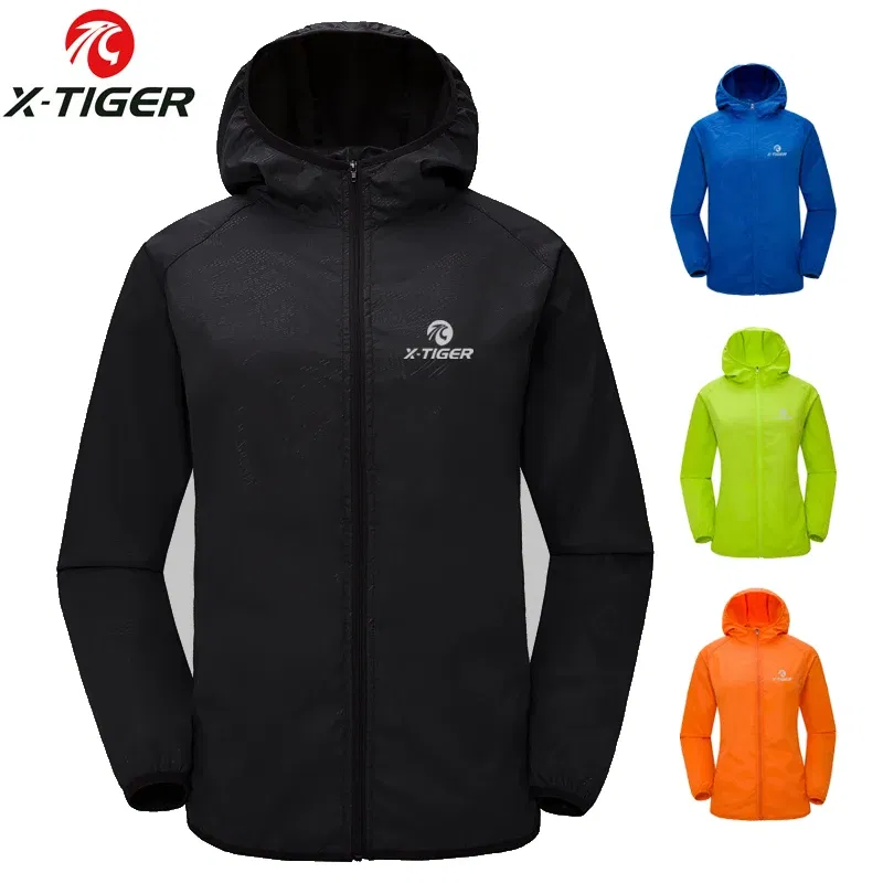 Color: Blue, Size: 4XL - X-TIGER 4 Colors MTB Cycling Jersey MultiFunction Jacket Waterproof Windproof TPU Raincoat Bicycle Sun protection clothing