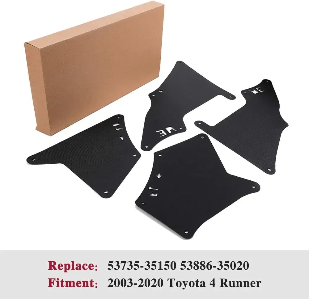 Splash Guard Fender Liner Shields With Clips Compatible WithToyota 4 Runner 2007-2014 FJ Cruiser  Lexus GX460  Lexus GX470