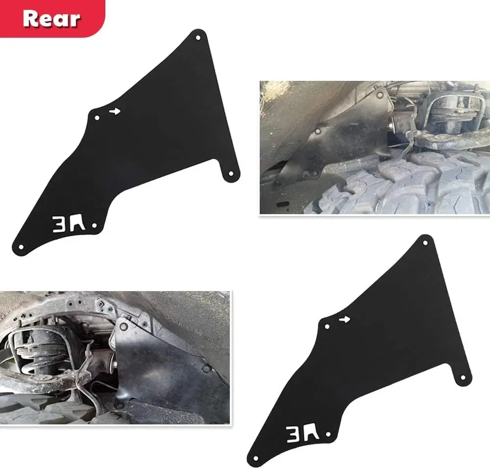 Splash Guard Fender Liner Shields With Clips Compatible WithToyota 4 Runner 2007-2014 FJ Cruiser  Lexus GX460  Lexus GX470