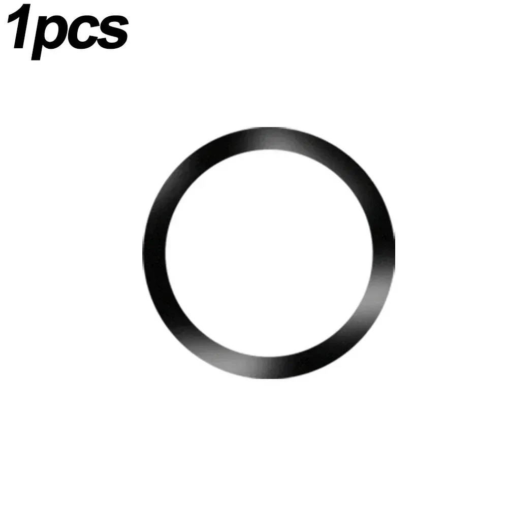 Color: black - 2024 Stainless Steel Universal Magnetic Metal Plate Ring For Magsafe Wireless Charger Iron Sheet Sticker Magnet Car Phone Holder