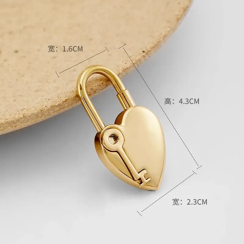 Color: Gold - Bag Pendant For Birkin Kelly Bag Pegasus Lock Charm All-steel Animal Metal Lock Bag Pendant High-end Charm Necklace