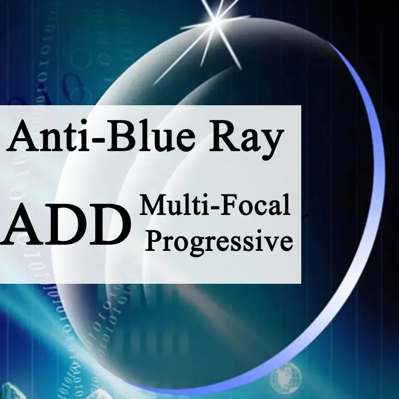 Lenses Color: Emerald Green, Lens Index: 1.67 - Custom a Pair Of Optical Lens Progressive Multi-focus & Anti-blue Light Myopia Presbyopia Scratch-resistant 1.56 1.61 1.67 Index