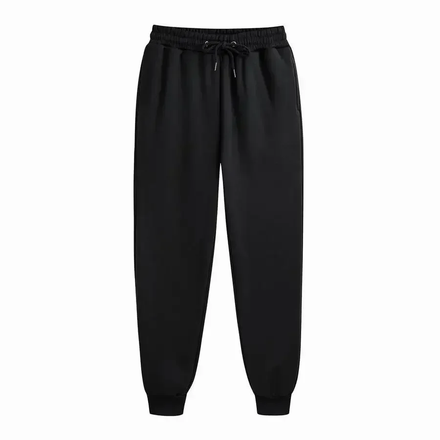 Color: GRAY, Size: XXXL - Men's Casual Sweatpants Fleece Sports Pants Unisex Fashion Solid Loose Trousers Streetwear Autumn Winter Jogging Fitness Pants